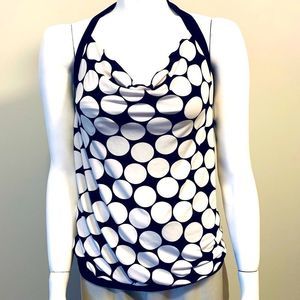 BCX Black and White Halter Top